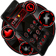 Dark Red Black Tech Theme