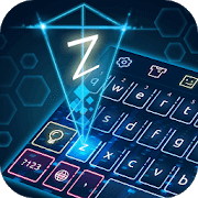 Keyboard Hologram Neon Theme