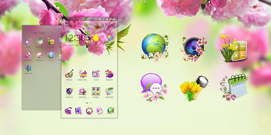 Скриншоты к Spring Flowers Theme