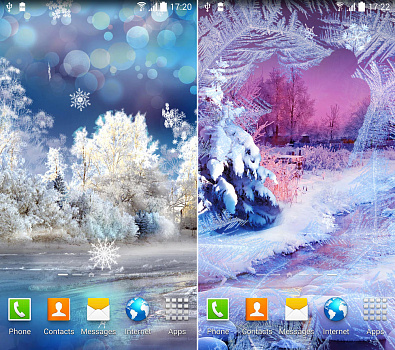 Скриншоты к Снегопад Живые Обои