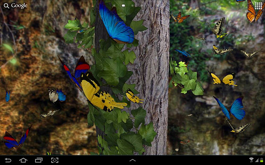 Скриншоты к Бабочки 3D живые обои