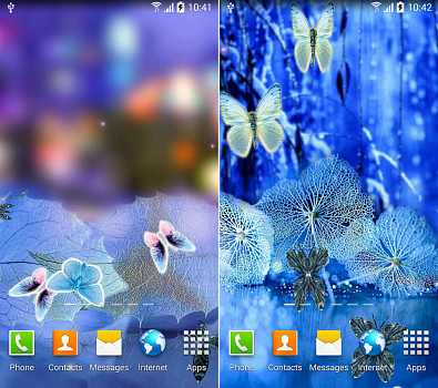 Скриншоты к Абстрактные Бабочки Живые Обои