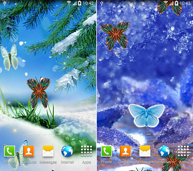Скриншоты к Абстрактные Бабочки Живые Обои