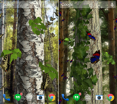 Скриншоты к Бабочки 3D живые обои