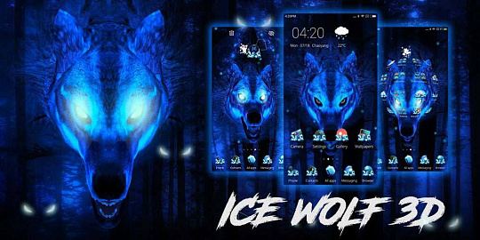Скриншоты к Ice Wolf 3D Theme
