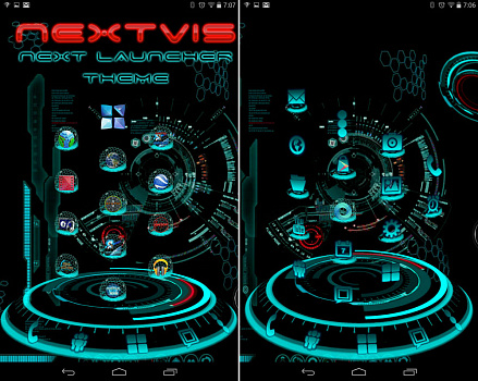 Скриншоты к Nextvis Next Launcher 3D