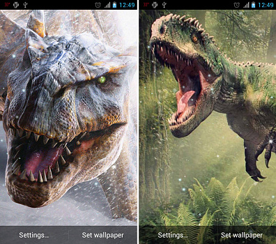 Скриншоты к Динозавры Живые обои
