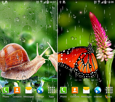 Скриншоты к Дождь Живые Обои